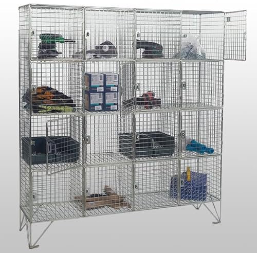 AMP Wire 16 Compartment Storage Locker with Doors - 305mm deep