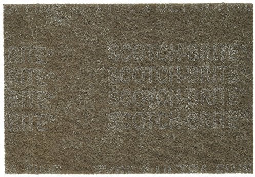 3M 5304 Scotch-Brite 7448 Hand Pad, Sulfn Grey, 155mm x 225mm, Pack of 20