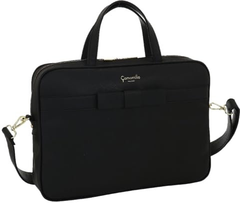 Camomilla Milano Borsa a Mano porta PC Donna, Borsa Computer Donna, Borsa per Pc 14-16 pollici, Borsa Laptop 14-16 pollici, Similpelle, Collezione Nice Office, Colore Nero