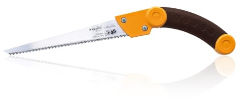 Augusta-Heckenrose Rigips-Säge 200mm / Handsäge aus Bandstahl C75 mit 2-Komponenten-Kunstoffgriff/Stichsäge für Kurven- und Rundschnitte sowie Ausschnitte im Trockenbau