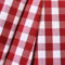 STOFFKONTOR Dekostoff Outdoorstoff kariert Stoff Meterware Rot-Weiss