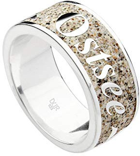 Dur Schmuck Unisex Ring OSTSEE Strandsand, Silber 925/- Gr.62 (R4589)