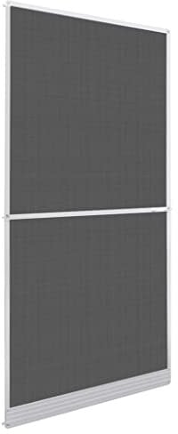 vidaXL Mosquitera Fija Puertas Abatibles Blanca 100x215cm Malla Anti Mosquitos