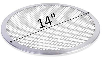 eZone Pizza Screen Baking Tray Aluminium Mesh Net 14 to Produce Evenly Baked Crusts