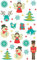 AVERY Zweckform 36 Aufkleber Weihnachten Engel Schneemann Motive (Made in Germany, Weihnachtssticker Papier, selbstklebende Weihnachtsdeko für Karten, Geschenke, Tüten) 2 Bogen/je 18 Sticker, 52771
