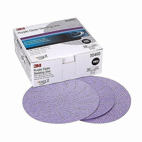 3M Hookit Purple Clean 334U, 30460, 5, P800, 50 disques par carton