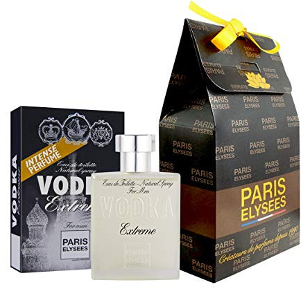 PARIS ELYSEES - Vodka Extreme - Eau de Toilette Homme - Aromatique - Citron, Artémise & Romarin - Made in France - Vaporisateur parfum - 100ML