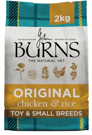 Burns Pet Nutrition Hypoallergenic Complete Dry Dog Food Adult and Senior Dog Small/Toy Breed Chicken and Rice 2 kg