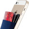 Sinjimoru Smart Wallet, (aufklebbarer Kreditkartenhalter) / Smartphone Kartenhalter/Handy Geldbeutel/Mini Geldbörse/Kartenetui für iPhones und Android Smartphones. Sinji Pouch Basic 2 Navy