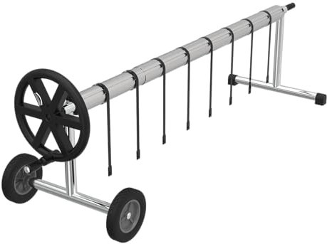 Poolaufroller Aufroller Pool Abdeckung fahrbar teleskopisch max 5,55 Meter Edelstahl und Aluminium