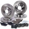 BESTPRICE Bremsenset inkl. Bremsscheiben vorne Ø 256 mm + hinten Ø 230 mm + Bremsbeläge vorne und hinten