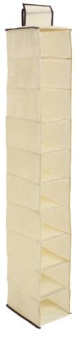 Premier Housewares Range-Chaussures Suspendu 10 Compartiments Crème