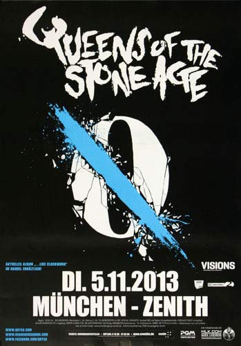 Queens of The Stone Age - Smooth Sailing, München 2013 » Konzertplakat/Premium Poster | Live Konzert Veranstaltung | DIN A1 «