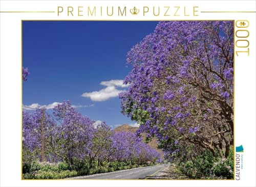 CALVENDO Puzzle Blühende Jacaranda-Alleen - Bonnievale, Süd-Afrika | 1000 Teile Lege-Größe 64 x 48 cm Foto-Puzzle für glückliche Stunden