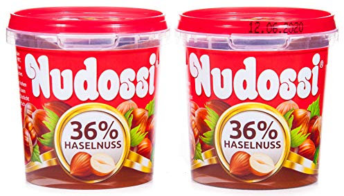 Nudossi Brotaufstrich 2er Pack (2 x 200 g) Haselnuss-Nougat cremig Schokoladenaufstrich