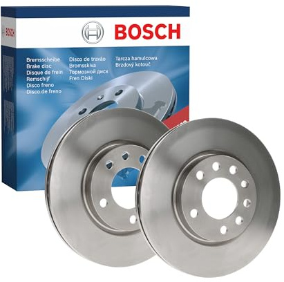Bosch BD1140 Brake Disc Set - 278 mm Vented High-Carbon Discs - Front Axle - ECE-R90 Certified - Improved Cooling, Reduced Brake Fade, Corrosion Protection - 1 Set of 2 Discs