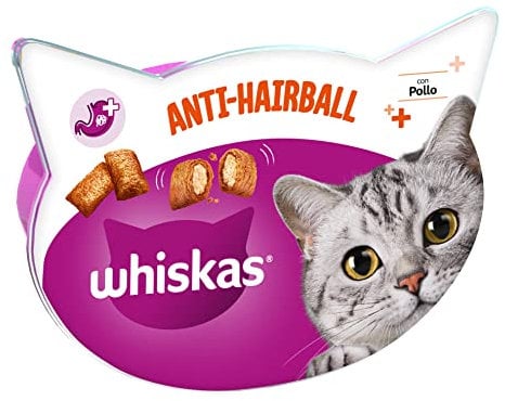 Whiskas Anti-Hairball Katzensnack, 8 Packungen (8 x 60 g)
