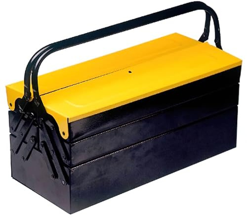 Maurer 86604 Cassetta Lamiera Portautensili, cm 45, Giallo/Nero