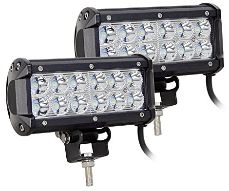 Auxtings LED Arbeitsscheinwerfer 7 Inch 36W Cree LED Zusatzscheinwerfer 3600LM Auto Scheinwerfer Offroad Flutlicht Spotlight 6000K Wasserdicht IP67 Arbeitslicht 12V (2 Stück)