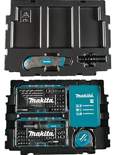 Makita B-49884 – 116tlg. Bit + Zubehör Set, Schnellarbeitsstahl, Blue