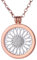 Morella Damen Halskette Rosegold 70 cm Edelstahl mit Anhänger und Coin 33 mm Sonnenblume in Schmuckbeutel