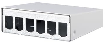 METZ CONNECT Modul AP-Gehäuse 6 Port reinweiß, unbestückt
