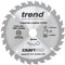 Trend Wood Circular Saw Blade, 160mm Diameter, 20mm Bore, 28 Teeth, 2.2mm Kerf, +15° Hook, TCT, Medium Finish, CSB/16028A