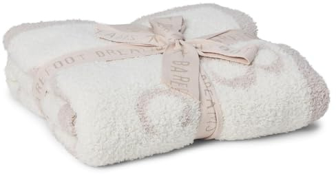 Barefoot Dreams CozyChic ABC Blanket (Stone/Cream)