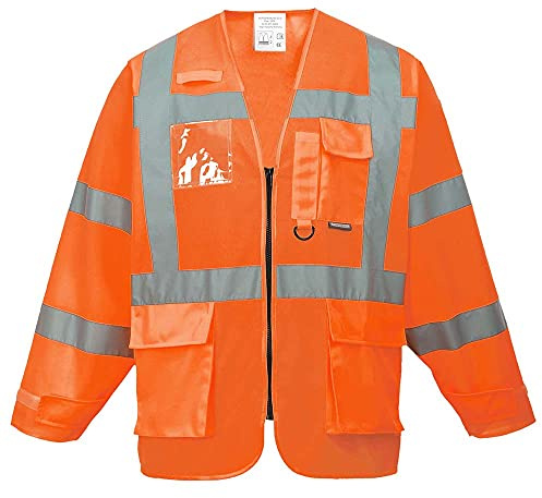 Portwest Hi-Vis Executive Jacket, Color: Orange, Size: S, S475ORRS