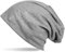 styleBREAKER Klassische leichte Unisex Beanie Mütze mit Stern Strass Applikation 04024019, Farbe:Grau meliert