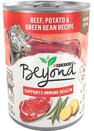 Purina Beyond Beef, Potato, and Green Bean Grain Free Wet Dog Food Natural Pate with Added Vitamins and Minerals - (Pack of 12) 13 oz. Cans