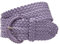 5,1 cm breiter, handgefertigter, weicher, metallischer, geflochtener runder Gürtel Gr. S/M (28/30 Taille), violett