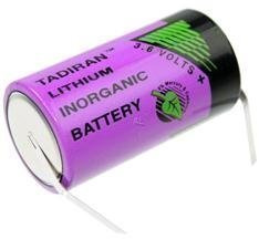 TADIRAN Lithium Batterie SL-2770T Baby Batterie mit 3,6 Volt mit Lötfahne in U-Form