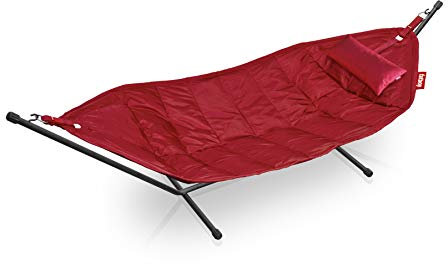 Fatboy Headdemock Deluxe Hellgrau | Hängematte für Zwei mit Gestell | inkl. Matte, Gestell, Kissen, Cover- Deluxe Version | Outdoor geeignet Garten & Terrasse | 280 x 140cm