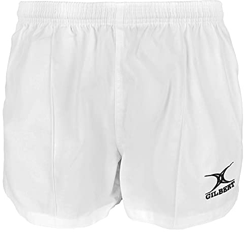 Gilbert - Short Rugby Kiwi Avec Poches Gilbert, Blanc - Blanc, S