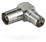 MicroConnect Coxial Angled Adapter F/M