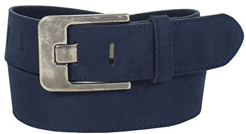 TOM TAILOR Damen Ledergürtel Made in Germany dunkelblau 75
