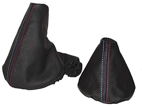 Gear & Handbremsmanschette schwarz Leder MPOWER Nähte