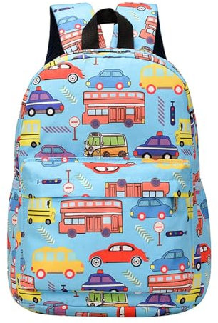 Fancyland Kindergartenrucksack Kinderkoffer Kinder Rucksack Kinderrucksack Kindergartentasche Mini Backpack Print Meeresböden (Auto)