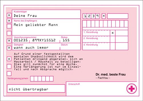 Rezept Gutschein Karten an Meinen geliebten Mann gegen Hausarbeit/Haushalt Mitarbeit