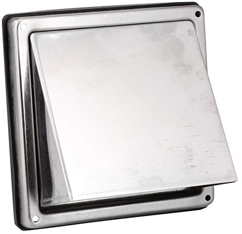 First4Spares 4 Stainless Steel Cowl External Extractor Wall Vent Outlet With Cushioned Non Return Flap