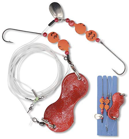 Zebco Z-Sea Flatty Teaser Rig bleifrei 3, rot/schwarz, 1,00 m