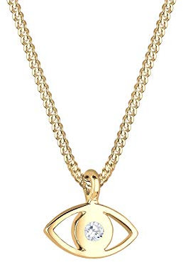 Elli Necklace Evil Eye Crystals 925 Sterling Silver Gold Plated