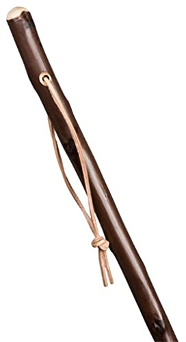 Stock-Fachmann Bastón de Senderismo con Punta de bastón de Madera de castaño, Color marrón