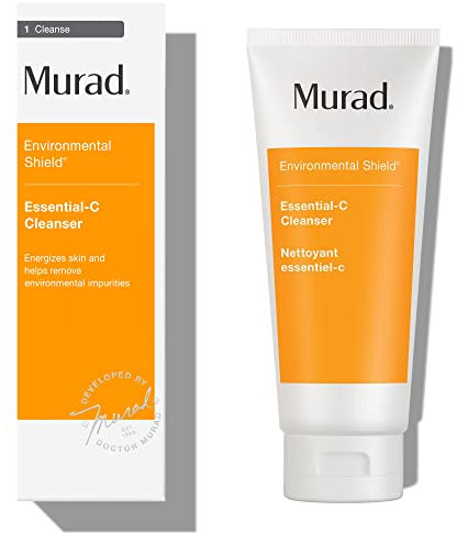 Murad Essential-C Cleanser - Energizing Antioxidant Citrus Face Wash with Vitamin C Technology - Brightening Foaming Gel Cleanses Pollution and Impurities & Conditions and Nourishes Skin - 6.75 Fl Oz