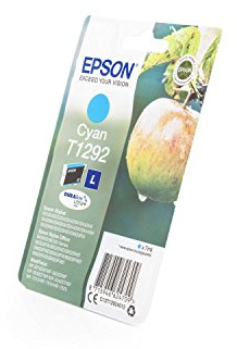 Original Tinte passend für Epson Stylus SX 235 W Epson T1292 , T12924010 2924010 , C13T12924010 , C13T12924011 , T129240 - Premium Drucker-Patrone - Cyan - 690 Seiten - 7 ml