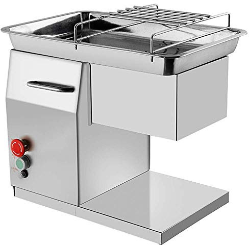 Commercial Meat Cutting Machine Electric Stainless Steel Fresh Meat Slicer, Cutter, Dicer, with 1 Cutting Blade