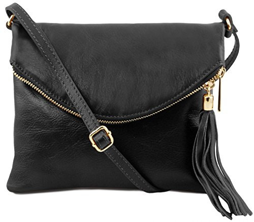 Tuscany Leather , Damen Umhängetasche bunt Nero