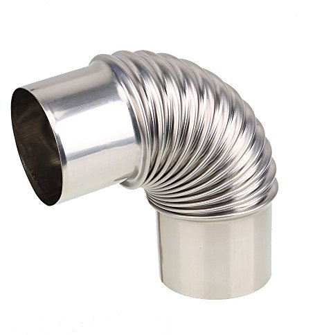 BQLZR Boiler Water Heater Stainless Steel Elbow Exhaust Pipe for Gas Water Heater