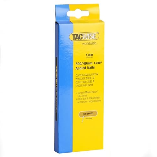 TACWISE 0483 Clavos angulados de Tipo 500/40 mm, Caja de 1000 Unidades, Metalizado, Set Piezas
